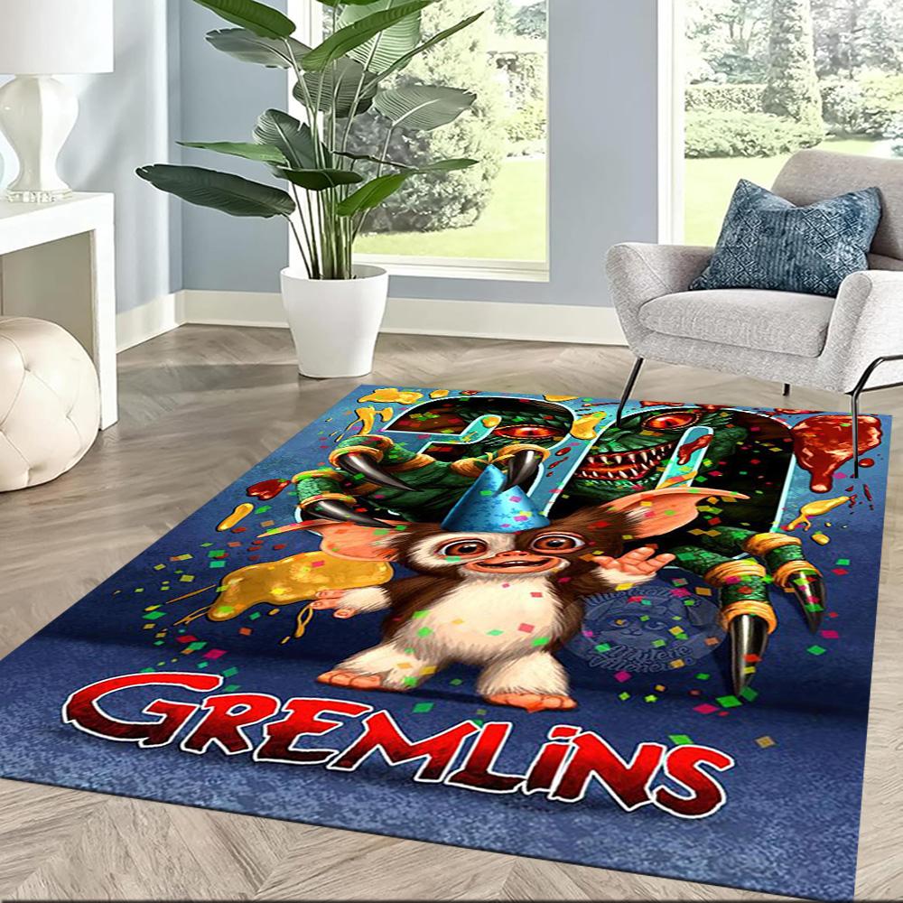 Gremlins 30th Anniversary Poster Square rugs are a great choice for living rooms, bedrooms, home décor, and as gifts.