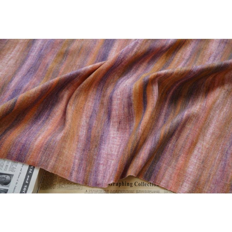 Distinctive Oil Painting Knitting Dream Embroidery Aurora Borealis Color Autumn and Winter Fashion Fabrics Weft Elastic Wool Craft Design Art Fabrics