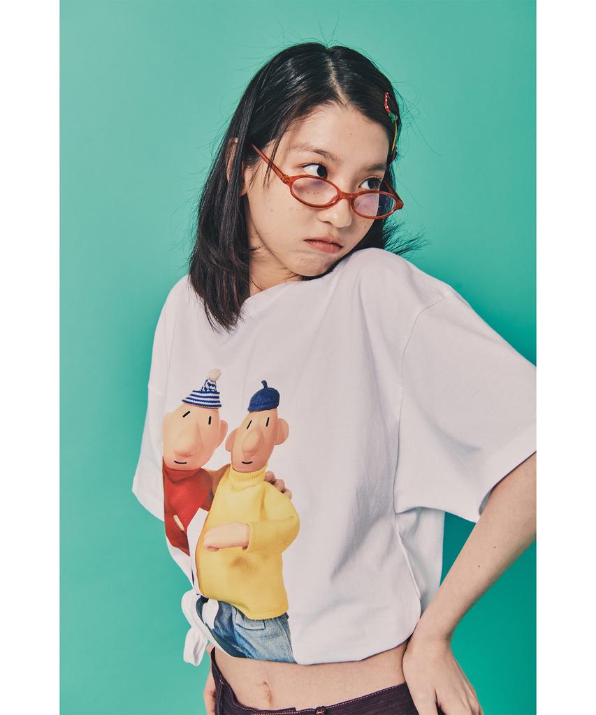 LAUGHER [Pat&Mat] Best Friend T-Shirt - White