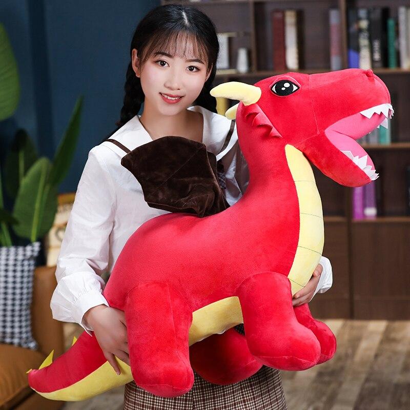 Giant Size Pterodactyl Simulation Dinosaur Plush Toys Stuffed Soft Cartoon Dolls for Baby Kids Boys Birthday Gifts