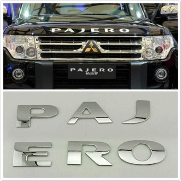 Car Suv Logo Trim Badge Emblem "pajero" Stickers Aluminum Alloy 1set Fit for Mitsubishi Pajero Sport