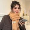 Solid Color Winter Cashmere Scarf Warm Shawl Wrap New Long Tassel Scarves  Women