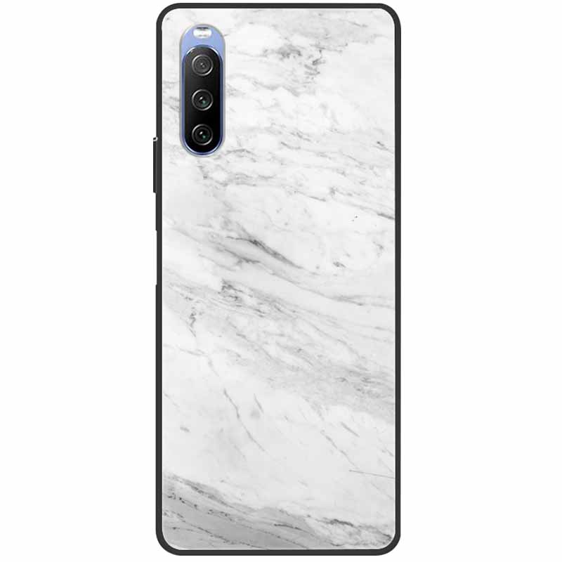 Мягкий чехол для Sony Xperia 10 III Case 5 III Мягкий силиконовый Черные чехлы для Sony Xperia 1 III / Xperia1 XZ4 Чехлы Крутой Мрамор