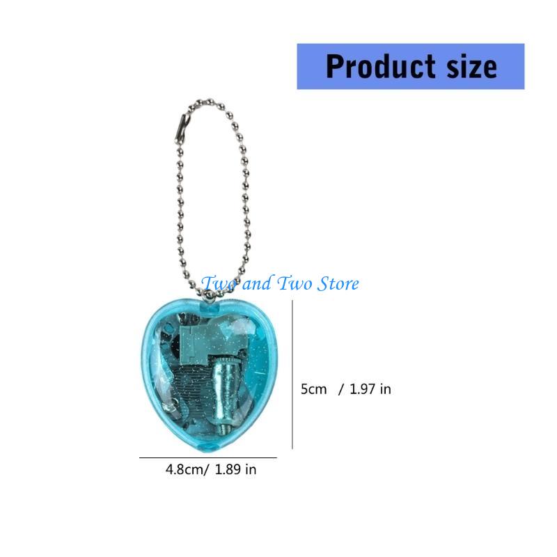HX6F Elegant Heart Shaped Music Box Romance Design Finish Bag Hangings Gift for Valentine’s Day or Birthday