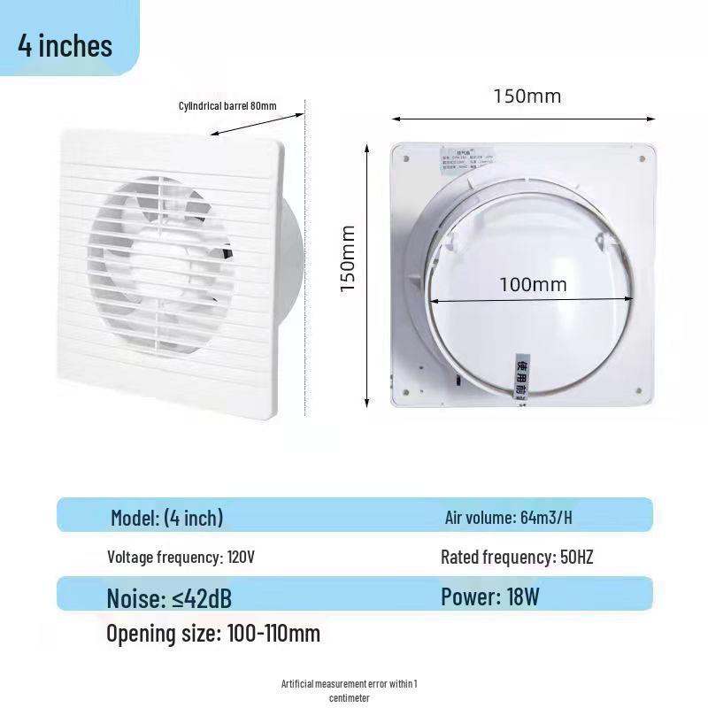 110 В Ouye Вытяжной вентилятор для ванной комнаты - Настенное вентиляционное решение
