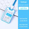 Double-sided, Staff Work Card Cover, Pass Access Card Holder, Name Badge Holder, ID Tag, Bus Card Sleeve, with Lanyard