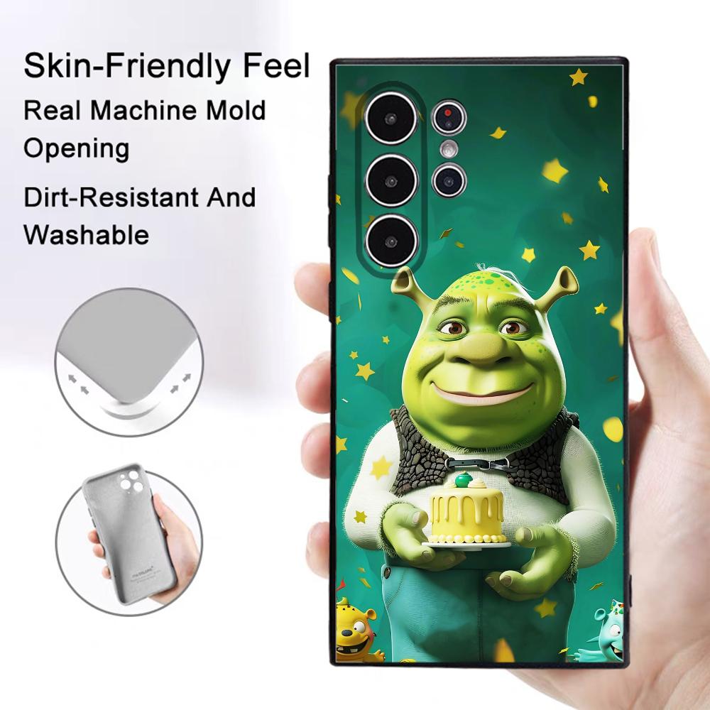 Смешной аниме-фильм S-Шрек Чехол для телефона Samsung Galaxy S25 S24 S22 S23 Ultra S21 S20 Plus 5G Матовый Нескользящий Полное покрытие Мягкий чехол