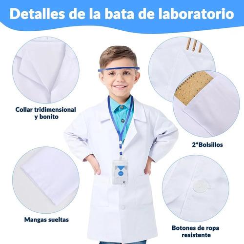 Children's School Lab Coat, White Lab Coat With Goggles/ma