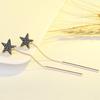 Five-pointed Star Earrings Temperament Long Earrings for Women Versatile Simple Earrings