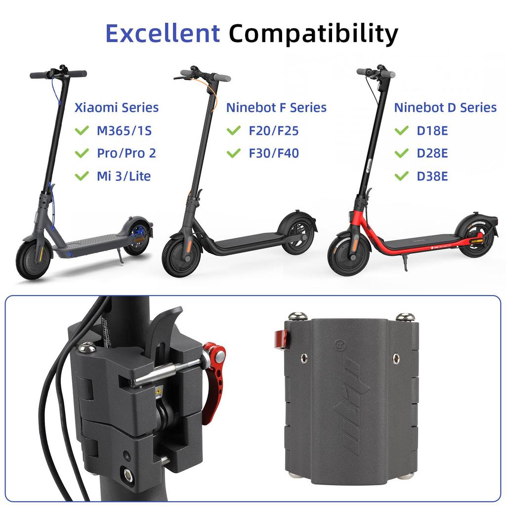 Grey Electric Scooter Folding Clamp Aluminum Upright Bar Sturdy Lock Parts Tightening Clamp Fittings for Xiaomi M365 Pro Pro2 1S MI3 Lite Series