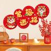 6Pcs Round Origami Fan Paper Fan Chinese Style Fan Flower New 3D Paper Fan Flower  Wall Decor