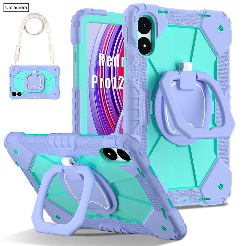 For Xiaomi Redmi Pad2 11" SE 8.7 Pro 12.1" POCO Pad 12.1 Inch Shockproof PC Rugged Tablet Case Pull Ring Stand Strap Cover Funda