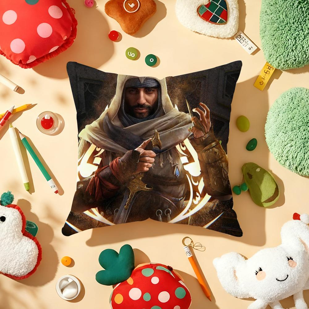 A-Assassins C-Creed Игровая Наволочка Плюшевая Ткань Мягкая Двусторонняя Печать Диванная Теплая Зимняя Домашний Подарок Наволочка