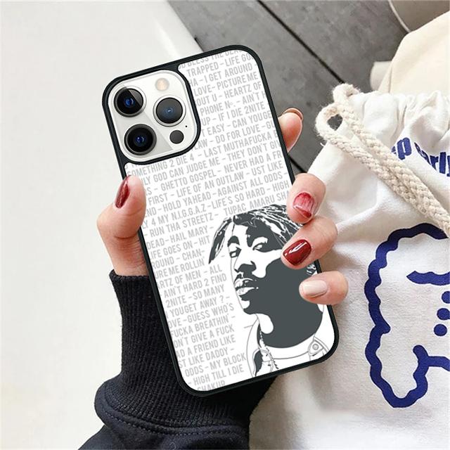 2Pac Tupac Shakur Hip Hop Rapper Phone Case Cover For iPhone 17 Air 15 16 14 13 12 Pro Max 11 Pro Max Plus Coque