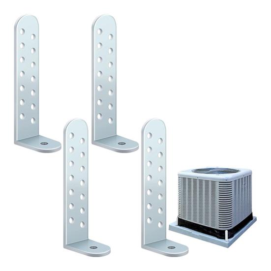 4 шт. Кронштейны конденсатора Легкая установка Устойчивые к коррозии Сверхпрочные Оцинкованные L-образные