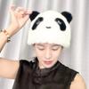 Cute Winter Panda Hat Thick Plush Warm Hats Protective Ear Protective Beanies  Outdoor