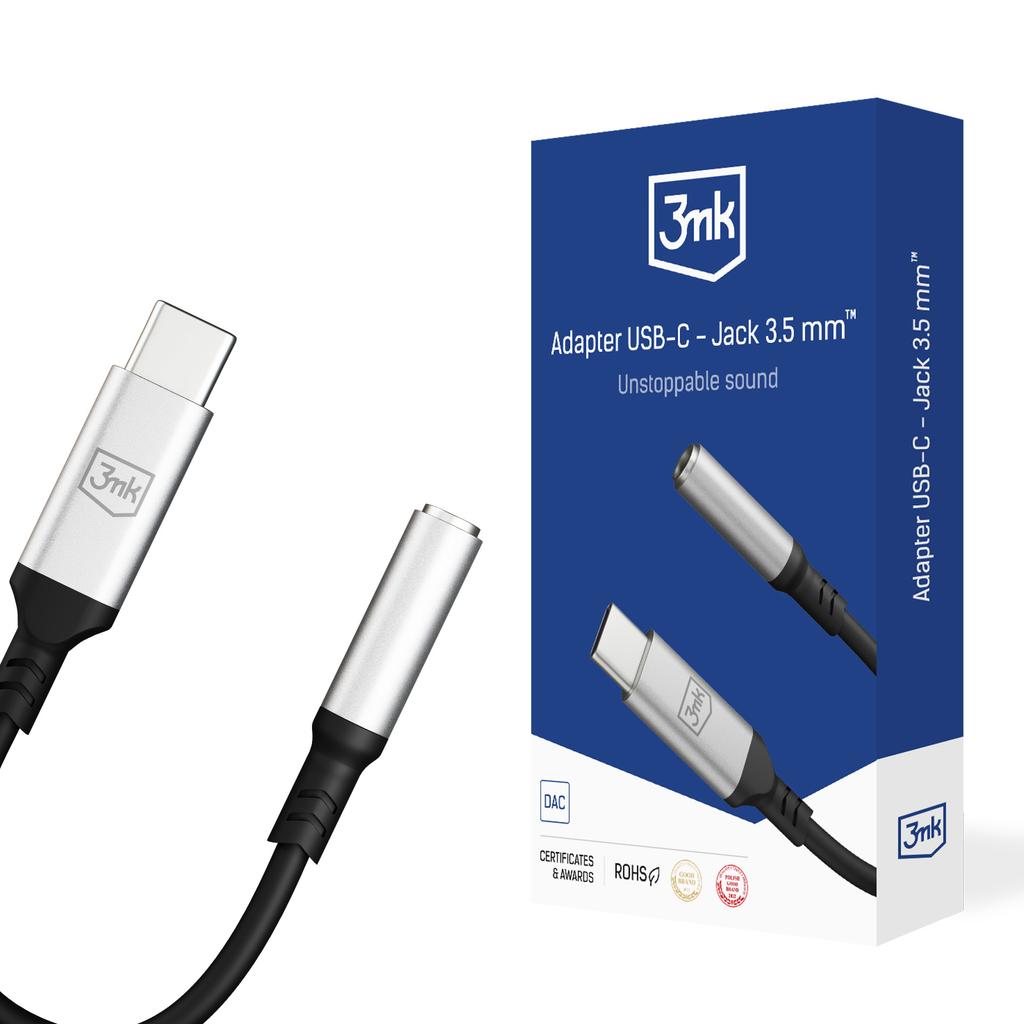 Accessories - 3mk USB-C Adapter - Jack 3.5 mm