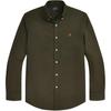 Polo FW24 Solid Logo Embroidered Point Collar Loose Long Sleeve Shirt Men Shirts Olive-Green MNPOWOV16823843-300