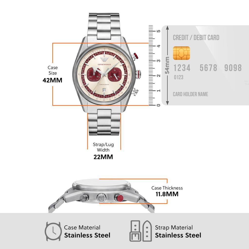 Часы AR11645 Серебряные [Emporio Armani] Мужские