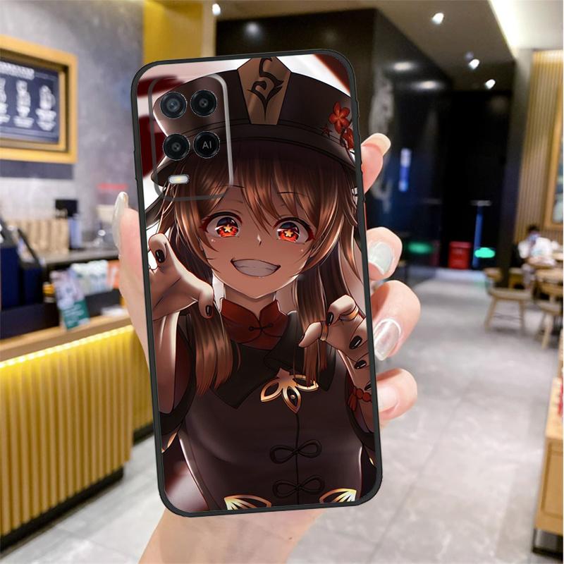 Чехол Genshin Impact Хутао для Oppo A98 A18 A38 A58 A78 A60 A80 A40 A96 A76 A16 A94 A74 A54 A15 A17 A57 A77 A5 Pro