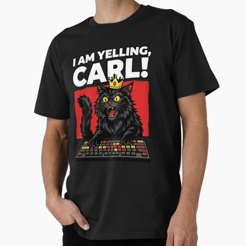 I Am Yelling, Carl! Sic-Fi Dungeon Crawler Carl Gift T-Shirt for Book lover Funny Cartoon Graphic Tee Y2K clothes All size tops
