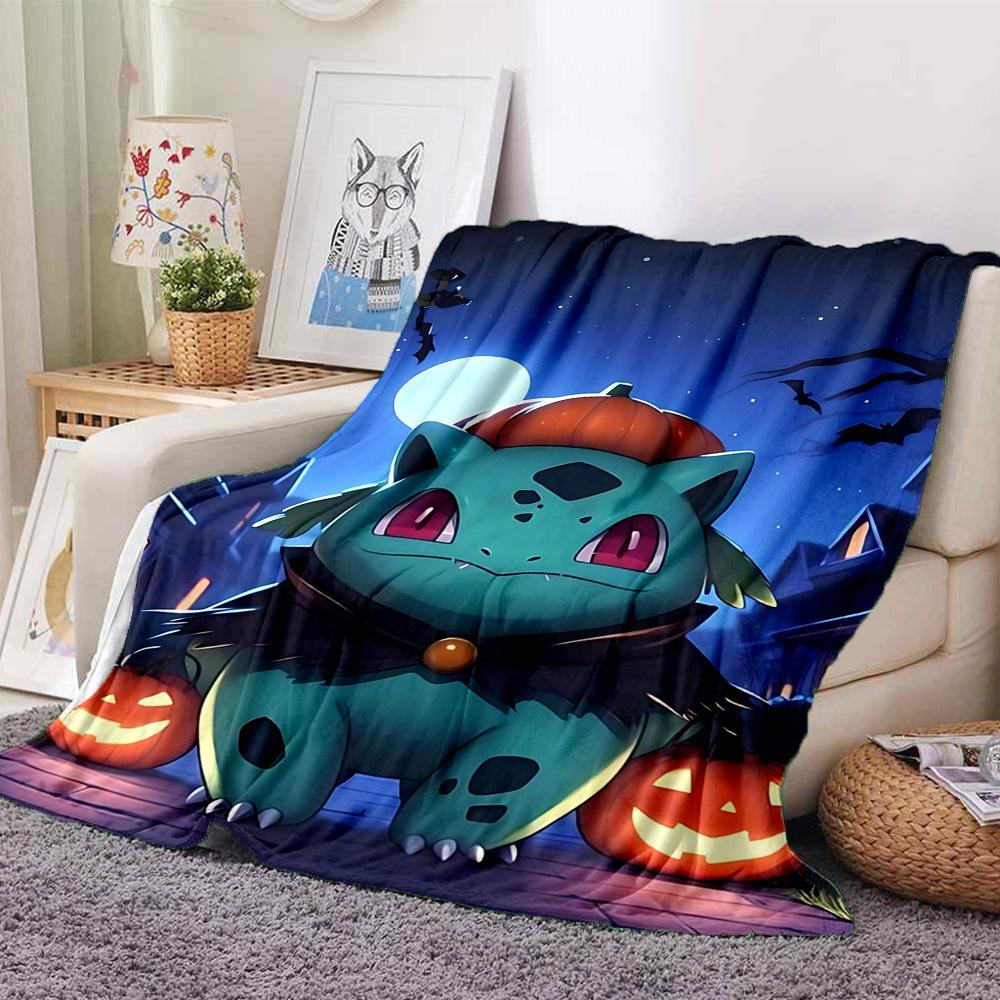 1pc Pokémon Blanket Lightweight Flannel Blanket Throw Blanket For Sofa, Bed, Travel, Camping, Livingroom, Office, Couch