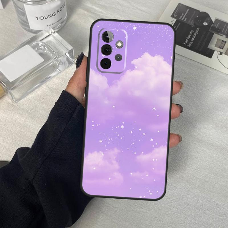 Фиолетовый эстетичный чехол для Samsung Galaxy A13 A23 A33 A53 A17 A06 A16 A56 A36 A54 A34 A14 A52 A32 A15 A35 A55