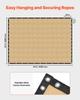 90% Sun Shade Cloth Privacy Screen 12 x 20 ft for Patio Garden (Beige)