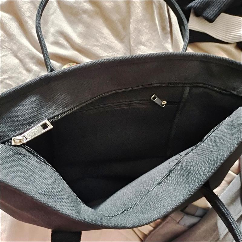 Black and White Thin Women Large Capacity Canvas Bags Travel Casual Daily Shoulder Tote Shopper Handbag Simple Hobo Bags