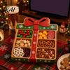 Holiday Food Platter for Parties Christmas Snack Serving Tray, Divided Appetizer Platter, Cute Snowman/Tree/Penguin/Cow Shaped Display Stand