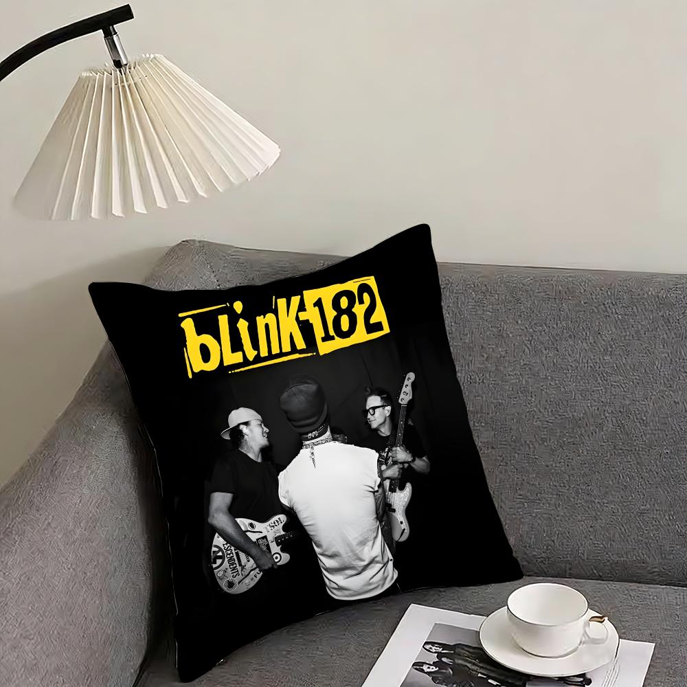 Чехол для подушки с принтом группы B-Blink 182 Ультрамягкая, приятная для кожи ткань Комфорт как в облаках и скрытая молния