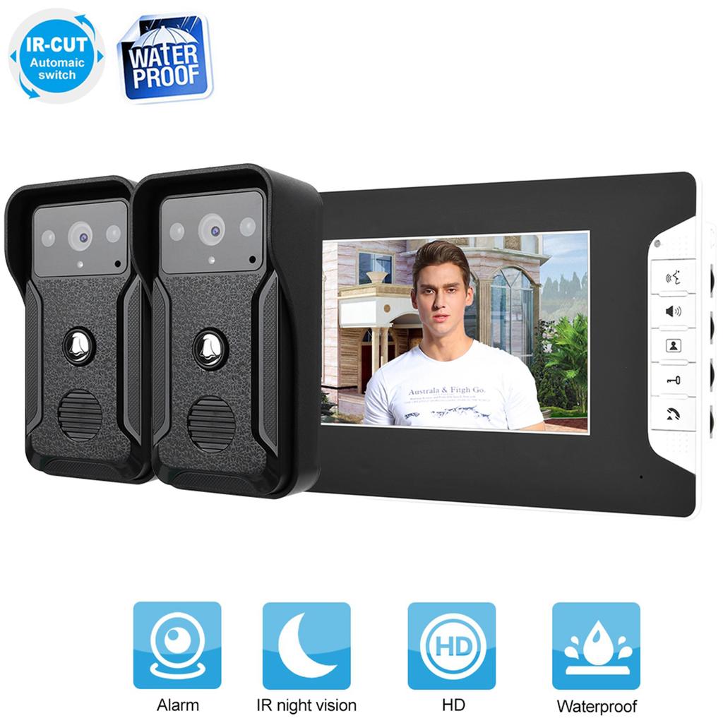 7" проводной видеодомофон домофон ночного видения интеллектуальный комплект дверного звонка безопасности