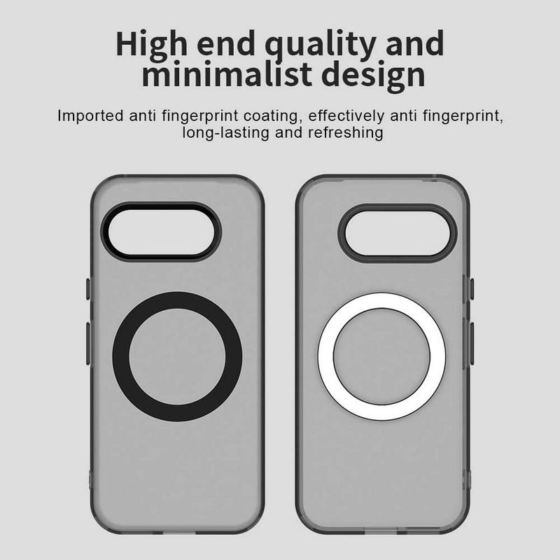 Однотонный чехол для телефона с беспроводной зарядкой на магните для Google Pixel 9A 9 Pro XL 8 Pro 8A, ударопрочный чехол из ТПУ с мягким краем Hybird, матовый жесткий чехол для задней панели из ПК