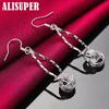 925 Sterling Silver Winding Drop Earring Jewelry