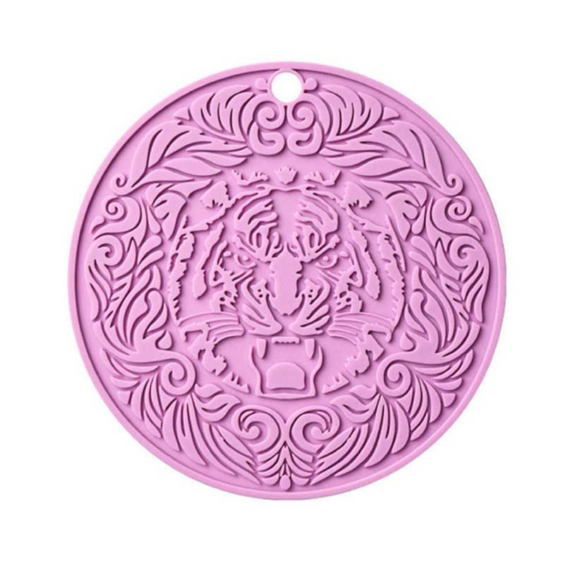 Натуральная пробка Круглый коврик для чашки Подставки для напитков Теплоизоляция Узорчатый коврик для держателя горшка Для журнального столика Настольные кухонные принадлежности