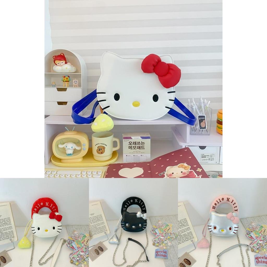 Hello Kitty Melody Cinnamoroll Small Crossbody Bag Pu Chain Handle Cute Summer Style For Casual Wear