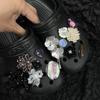 Аксессуары для обуви Cave, Цветы для обуви, Трендовые, Трехмерные Кристальные Бриллианты, Высококлассное Ощущение, Пряжка для обуви, Съемные, Украшение верха обуви