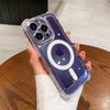Прозрачный ударопрочный бронированный чехол для iPhone 15 14 Plus 13 12 11 Pro Max для беспроводной зарядки Magsafe Магнитный акриловый чехол