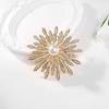 Brooch High-End Sense Niche High-End Women'S Silk Scarf Buckle Alloy Corsage Small Fragrant Wind Pearl Rhinestone High-End
