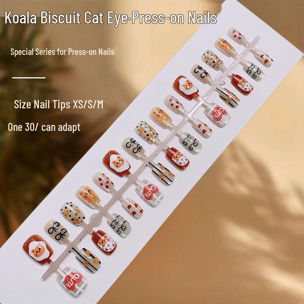 Spring Collection Cat Eye High-End Wearable False Nails