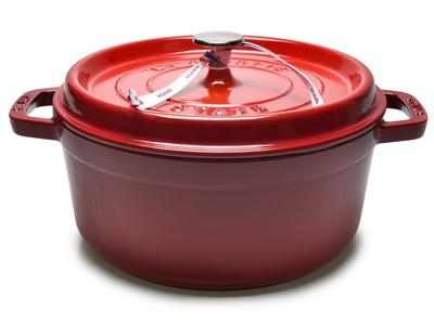 Пико Кокот Круглый 24см STAUB Горшок Вишня 24см [Staub] 3.8л Двуручный (7903-0005) [Элемент]