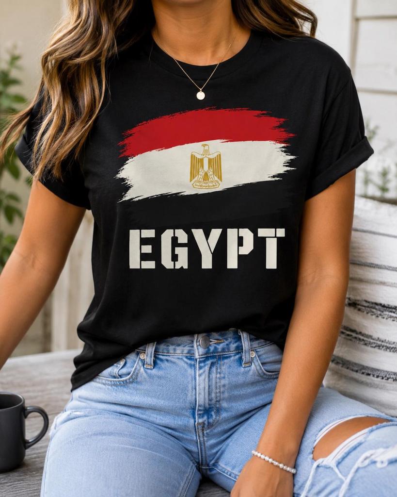 Egypt Flag Shirt, Egyptian Pride Tee, Patriotic Eagle Graphic, Cairo Heritage Gift, African Travel Souvenir, National Culture Outfit for All