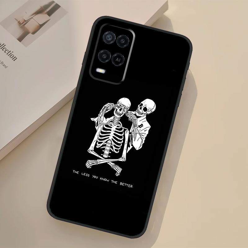Чехол с рисунком Череп Кости Клоун Цирк для Oppo A17 A57 A77 A74 A54 A94 A78 A98 A18 A60 A80 A40 A38 A58 A96 A76 A16 A15 A5 Pro