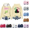 Women's Casual Long Sleeve Pullover Witch Print Hooded Sweatshirt