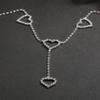 Tassel Mujer Сексуальная цепочка на талию Изящная цепочка на живот со стразами и кристаллами Сердце на спине Цепочка для танцев в бикини Летние украшения для тела