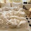 A 3-piece Set of Hollowed-out Lace Duvet Covers, Bedding Including (1 Duvet Cover +2 Pillowcases) Without Cores, Comfortable