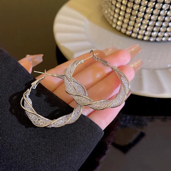 1 пара модных серег-кольца в обертке, металлические круглые серьги, преувеличенные элегантные очаровательные серьги, ювелирные изделия, подарок