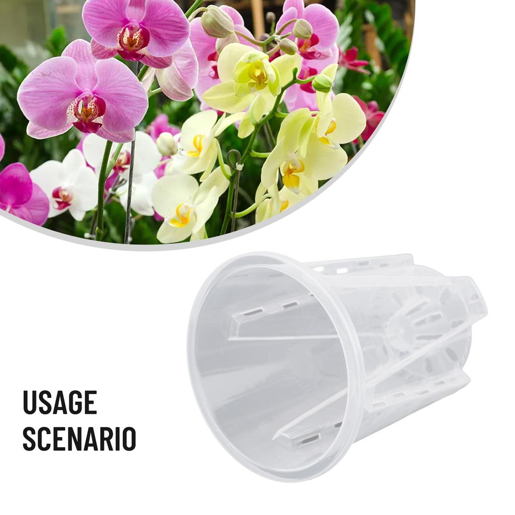 Для растений прозрачная пластиковая орхидея с отверстиями прозрачное дыхание DIY садовые цветочные горшки и декоративные кашпо