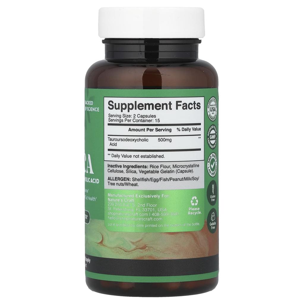 Nature's Craft Tedca, 30 Capsules (250Mg Per Capsule)