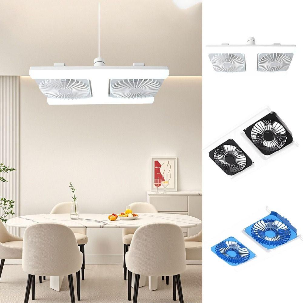 60W Power LED Ceiling Fan Double Blades Ceiling Fan Light Fan Lamp Remote Control Fan Kitchen Use